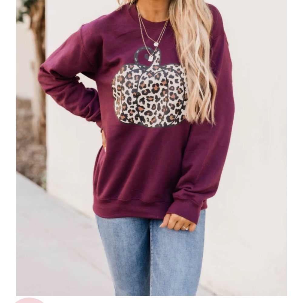 Pink Lily Pumpkin Pullover Small